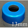 13mm Open Face Hole Punched Vial Seals, Blue, Bag of 1000