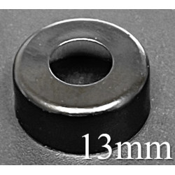 13mm Open Face Hole Punched Vial Seals, Black, Bag of 1000