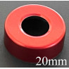 20mm Open Face Hole Punched Vial Seals, Red, Bag of 1,000