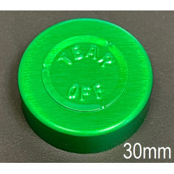 Green 30mm Center Tear Aluminum Serum Bottle Vial Seal, Pack of 250