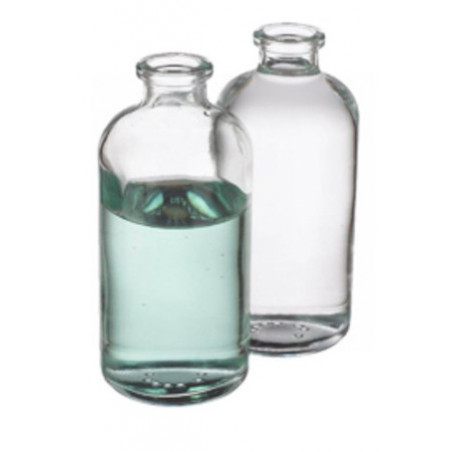 60ml Clear Molded Serum Bottle Vials, USP Type 1 Glass, 20mm Crimp, Cs 144pc