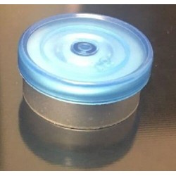 20mm Plain Flip Caps Vial Seals, Blue Transparent Cap, Bag 1000