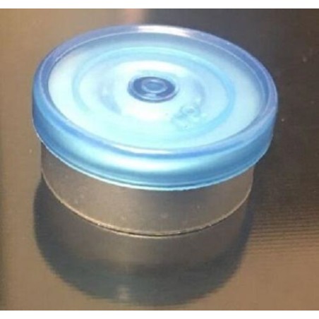 20mm Plain Flip Caps Vial Seals, Blue Transparent Cap, Bag 1000