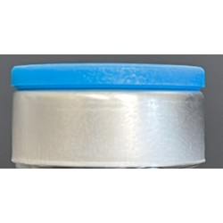 20mm Flush Flip Cap Vial Seal, Medium Cyan Blue, bag of 1,000 pieces.