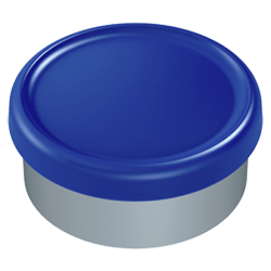 20mm Royal Blue Matte Flip Cap Vial Seals, Quality Generic, Pk 100