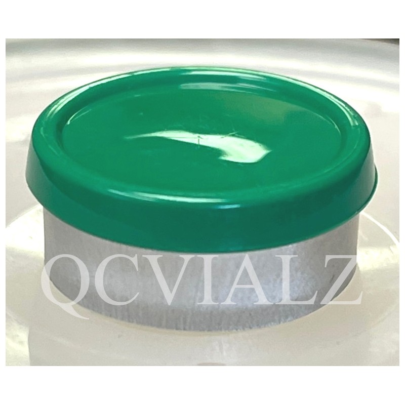 Green 20mm Superior Gloss Flip Cap Vial Seals, Pack of 10pc