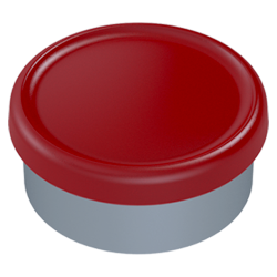20mm Red Matte Flip Cap Vial Seals, Quality Generic, Pk 100