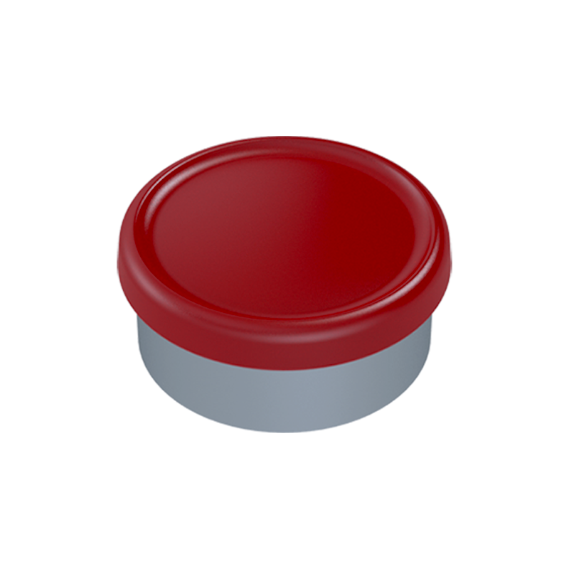 20mm Red Matte Flip Cap Vial Seals, Quality Generic, Pk 100