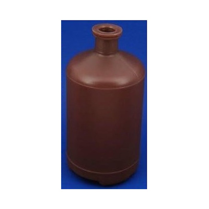 500mL Amber Plastic Serum Bottle Vials, HDPE, Pack of 10 pieces.