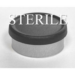 Sterile 20mm Matte Flip Cap Vial Seals, Black, Bag of 1,000