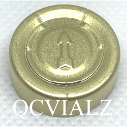 20mm Full Tear Off Aluminum Vial Seals, Gold, Bag of 1,000. QCVIALZ catalog no. CTO20GLD-1K
