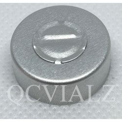 20mm Center Tear Out Unlined Aluminum Vial Seals, Silver, Pack of 100