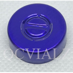 Purple 20mm Center Tear Out Unlined Aluminum Vial Seals, Pack of 100 pieces. QCVIALZ catalog SKU SAS20PPL-100