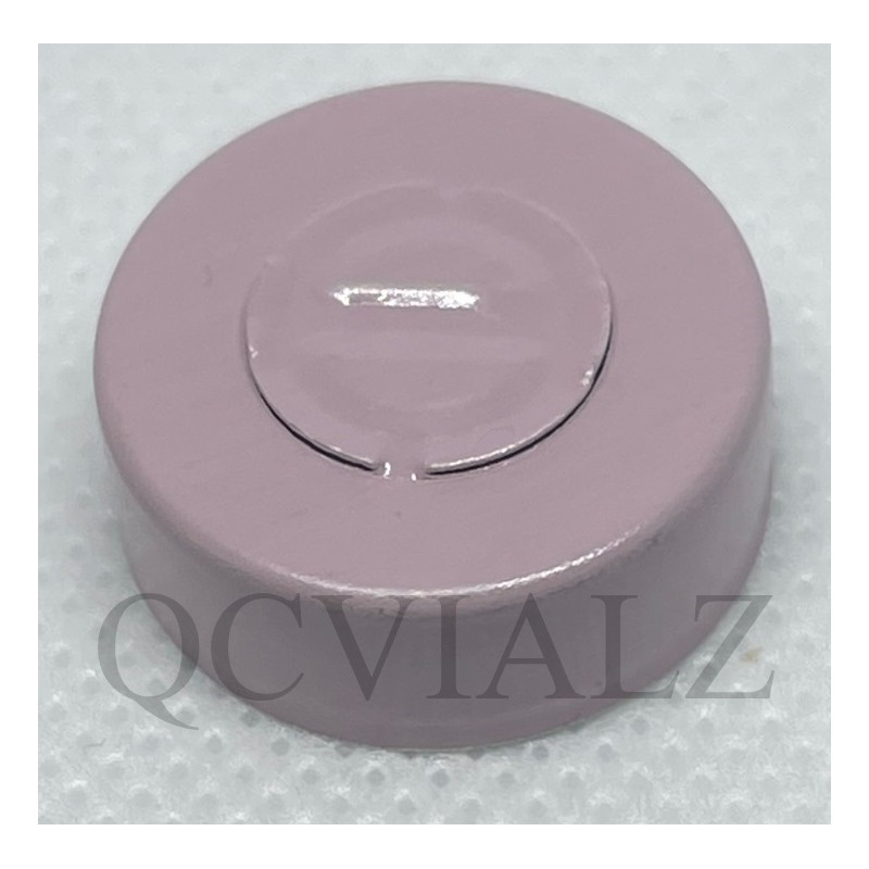Dusty Pink 20mm Center Tear Out Unlined Aluminum Vial Seals, Pack of 100