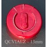 13mm Full Tear Off Aluminum Vial Seals, Red, Bag of 1,000