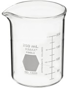 Kimble Kimax 250ml Heavy Duty Beakers, 14005-250, Pack of 12