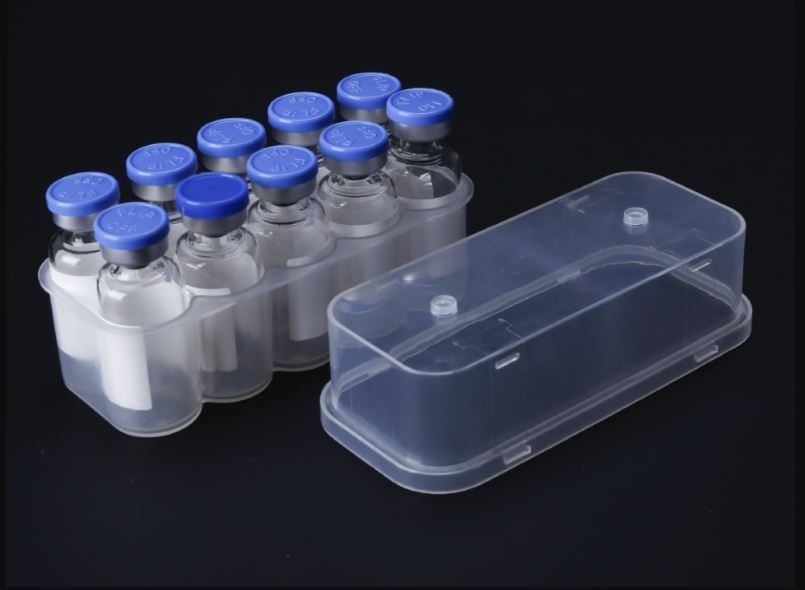 Plastic case for ISO 2R peptide vials - holds 10 peptide vials