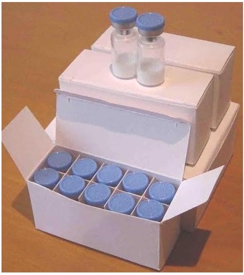ISO 2R peptide packer box for 10 peptide vials